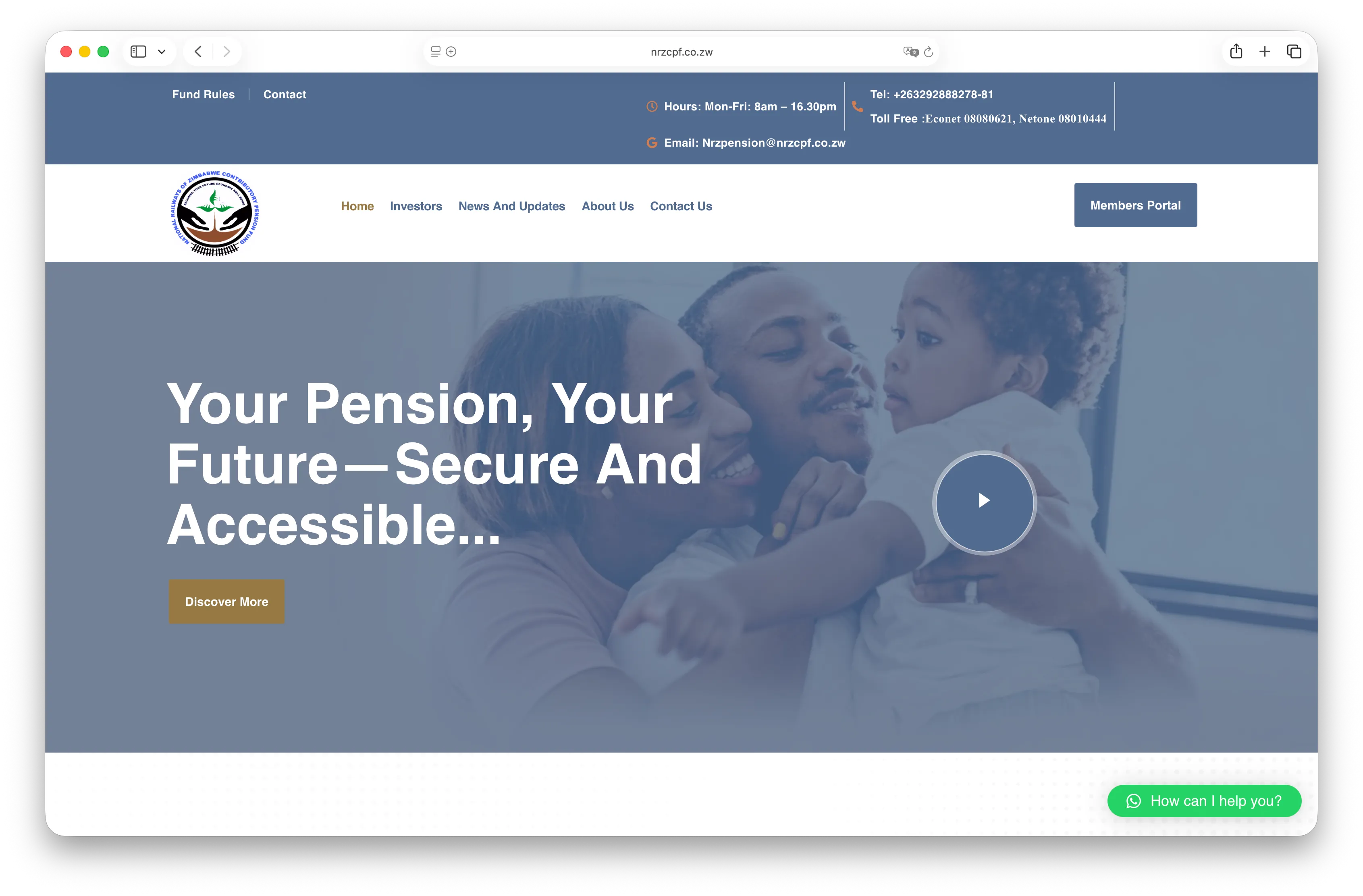 NRZCPF Mobile App: Fund website