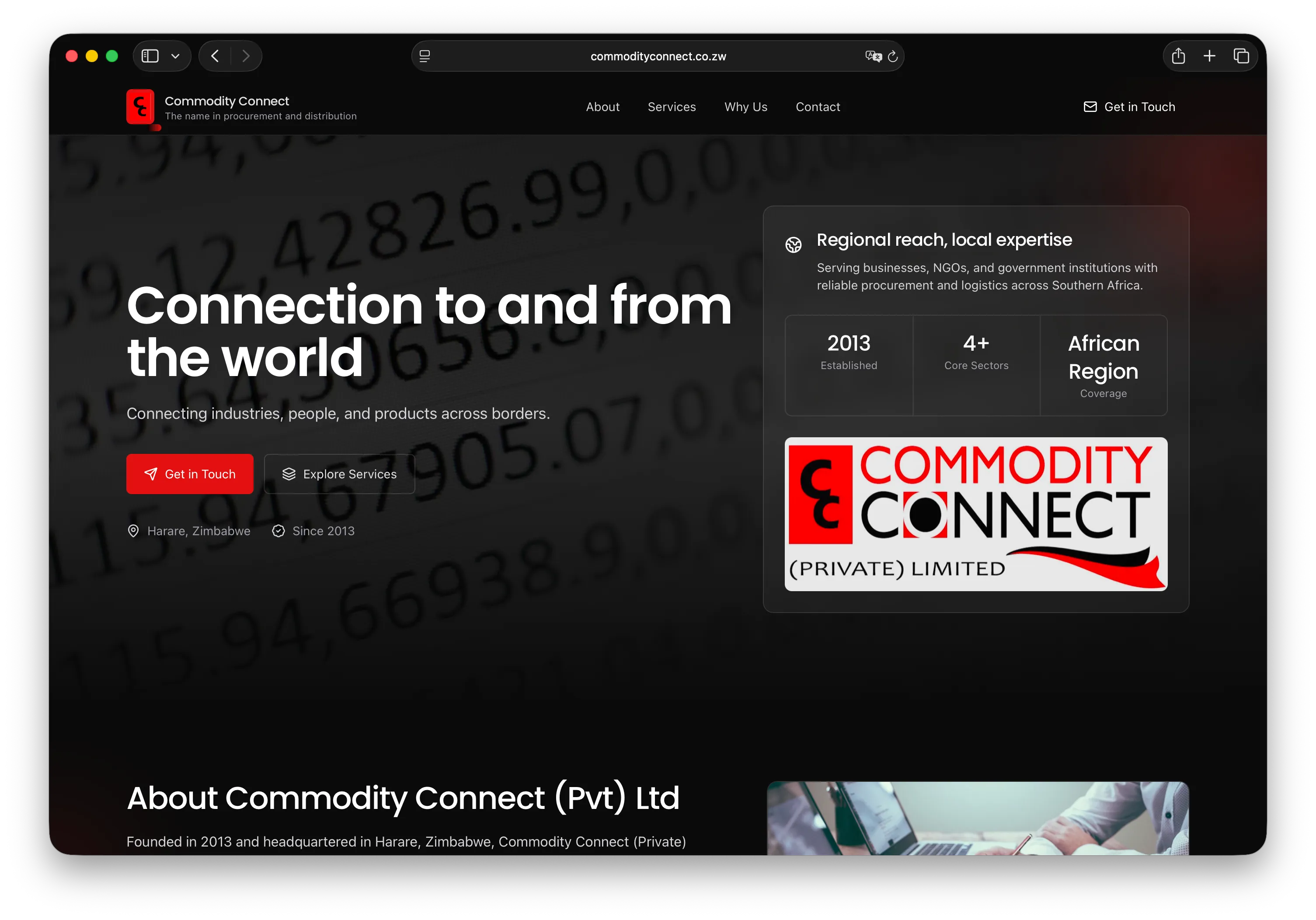 Commodity Connect: Home