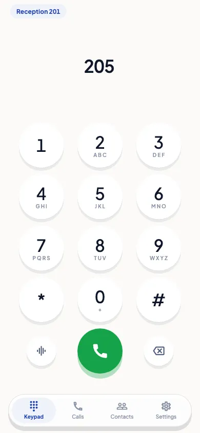 Ansa Voice: Keypad